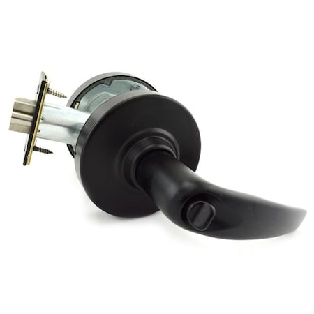 Schlage Commercial Entry Athens Lever C Keyway, 2-3/4" Deadlatch, ANSI Strike Matte Black ALX53PATH622